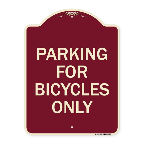 Signmission Parking for Bicycles Only Heavy-Gauge Aluminum Architectural Sign, 24" x 18", BU-1824-23447 A-DES-BU-1824-23447 - main